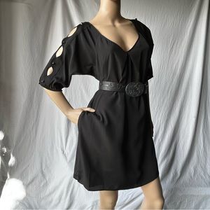 BCBGeneration Black CutOut Shift Dress